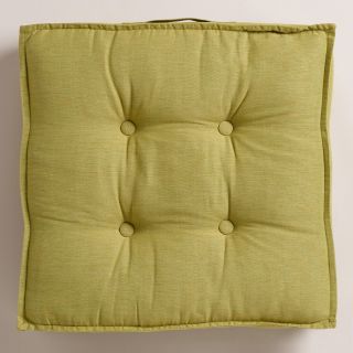 Green Khadi Tufted Floor Cushion   World Market