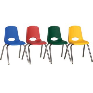 ECR4Kids 16 Stack Chair ELR 15112 AS / ELR 15112 ASG Foot Type Ball Glide