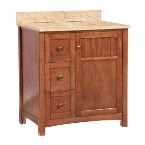 Foremost KNCASETS3122D Knoxville 31 x 22 Vanity and Vanity Top with Stone Effe