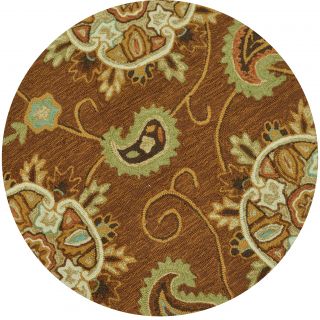 Hand hooked Charlotte Light Brown Rug (3 X 3)