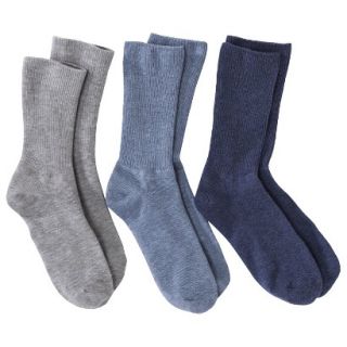 Merona Womens 3 Pack Casual Turncuff Socks   Blue One Size Fits Most