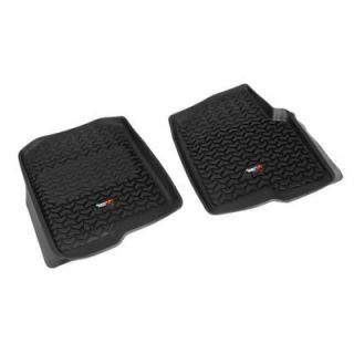 Rugged Ridge Floor Liner Front Pair Black 2004 2008 Ford F150 82902.01