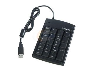 TOSHIBA Slim USB Numeric Keypad with 2 Port USB Hub PA1390U 1NKP