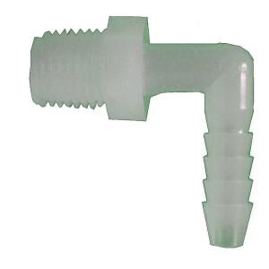 Watts 3/4 in. x 1/2 in. Plastic 90 Degree Barb x MIP Elbow A 594