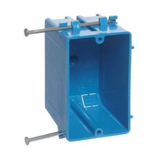 Carlon 1 Gang 18 cu. in. Zip Box Non Metallic Switch and Outlet Box   Blue (Case of 100) B118A