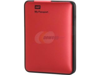 Refurbished WD My Passport 500GB USB 3.0 External Hard Drive WDBKXH5000ARD Red