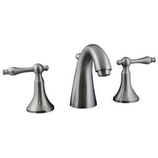 Barclay Products Maddox 8 in. Widespread 2 Handle Mid Arc Bathroom Faucet in Brushed Nickel DISCONTINUED I1444 ML BN
