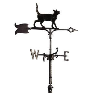 Whitehall Products 30 in. Standing Tiger Cat Weathervane in Black 65531