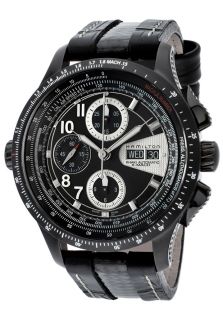 Hamilton H76686735  Watches,Mens Khaki X Mach Automatic Chronograph Black Dial Black Leather, Chronograph Hamilton Automatic Watches