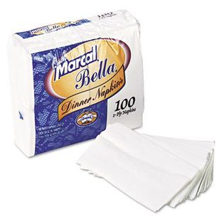 Marcal  Dinner Napkins, Two Ply, 15 x 17, White