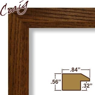 Craig Frames Inc  22 x 28 Rich Brown Real Wood Grain .84 Inch Wide