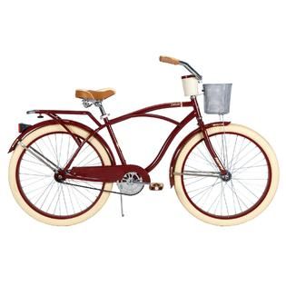 Huffy  Deluxe 26 Mens Cruiser Bike with Basket and Beverage Holder