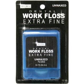 Dr. Collins Dental Work Floss, Unwaxed Extra Fine, 55 yd (50.3m 