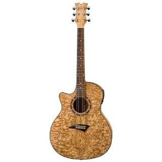   Acoustic Electric Guitar, Left Handed, Natural Musical Instruments