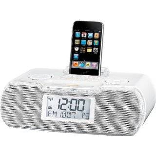  RCR 10 Black AM/FM RDS Atomic Clock Radio with iPod Dock Electronics