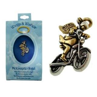 Motorcycle Angel Wings & Wishes Tac Pin Gift Boxed