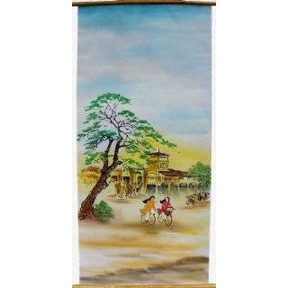  Vietnamese Silk Paintings   37 x 16 SPA15