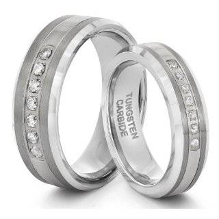   and hers white gold ring WEDDING BAND SET mens rings 