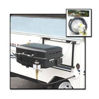   BBQ Trailer Side Mount Barbeque Grill and Hanging Rack with 48