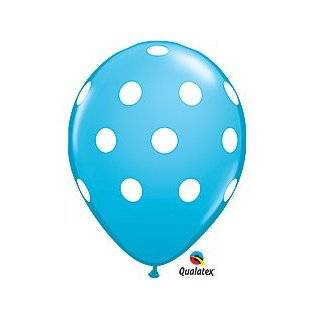 11 Robins Egg Blue (12) Big Polka Dot Latex Balloons