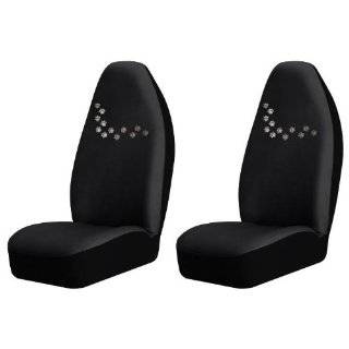   Paw Prints Seat Covers Black Color High Back Seat Covers