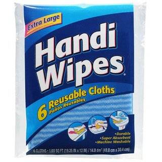 Handi Wipes Reusable Cloths, 6 Count Packages (Pack of 24), (Colors 
