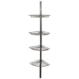   Bath 4 Tier Shower Caddy Tension Pole with Snap N Fit Technology