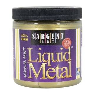 Sargent Art 22 1175 8 Ounce Liquid Metal Acrylic Paint, Antique Gold