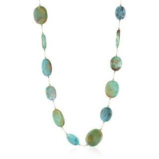  Margo Morrison New York Turquoise Short Lariat Necklace 