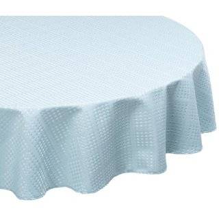  Simply Fine 60 by 84 Inch Oval Tablecloth, Aqua Lenox Simply Fine 
