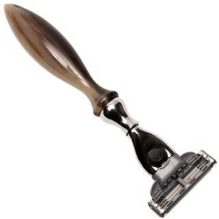 Genuine Ox Horn Handle Triple Blade Mach 3 Compatible Razor From 