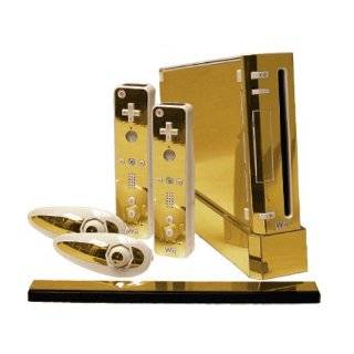 Nintendo Wii Skin   NEW   GOLD CHROME MIRROR …
