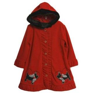Bonnie Jean Girls 2 6X Scotty Applique Fleece Hooded Coat