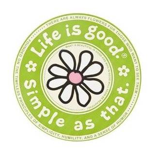  LIFE IS GOOD PINK HEART ROUND STICKERS (PACK OF 2) PERFECT 