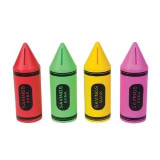 12 CRAYON piggy banks 6 inch tall size