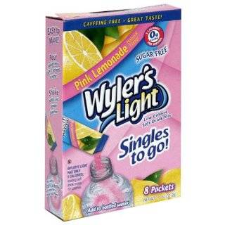 Wylers Light To Go Drink Mix, Pink Lemonade, 8 count (Pack of 12)