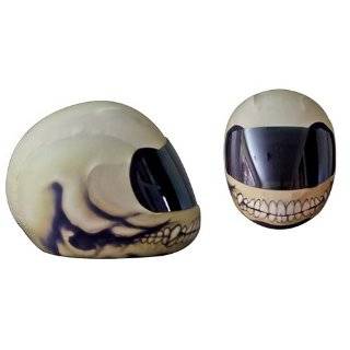 SkullSkins Bone Head Cream Motorcycle Helmet Street Skin