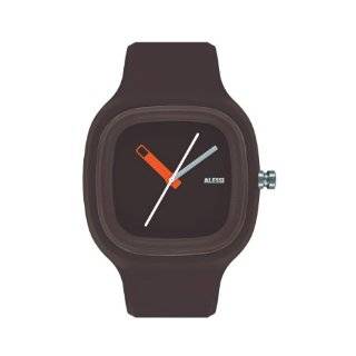  Alessi Unisex AL10010 Kaj Black Polyurethane Strap Watch Watches