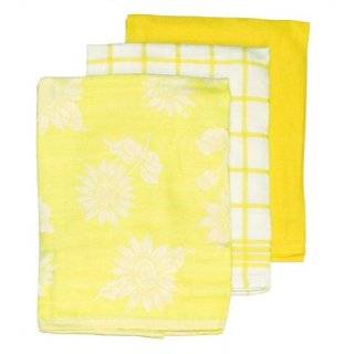  Kaf Home Lattice Kitchen Towel, Yellow