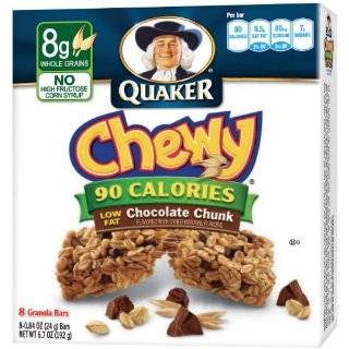 Quaker Chocolate Chunk Chewy Granola Bars 90 Calories, 8 Bars per Pack 