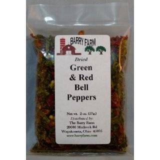 Dried Red and Green Bell Pepper Dices, 2 oz.