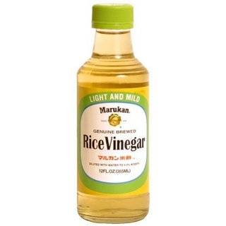 Marukan Genuine Brewed Rice Vinegar Light And Mild, 12 Ounce Bottle 