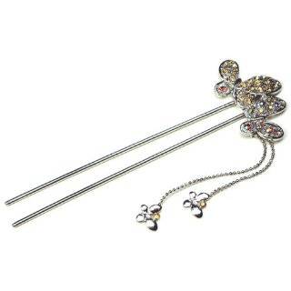  Amethyst and Garnet Sterling Silver Hair Pin Comb Stick Jewelry
