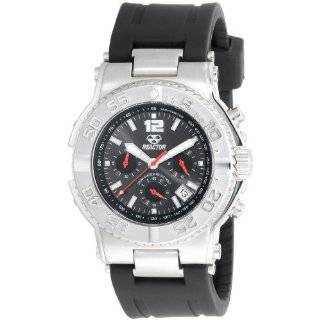 REACTOR Mens 75801 Critical Mass Chronograph Black Coral Dial Rubber 