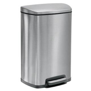   Step on Waste Can, Stainless Steel Trash Can Non Skid Bottom