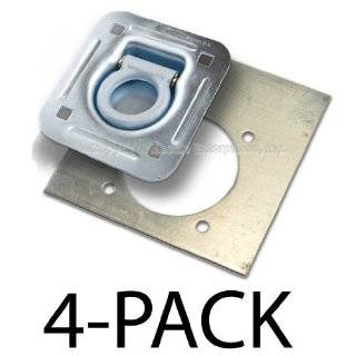 Recessed D Ring 6,000 lb. Cap. Tiedown w/ Backing Plate   4 pack