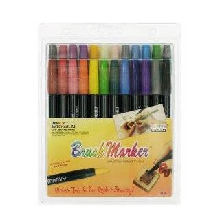 Uchida 1500 24 Brush Tip Markers, Assorted Colors, Set of 24