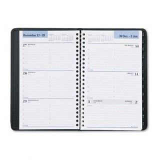 DayMinder Recycled Weekly Appointment Book, 5 x 8 Inches, Black, 2012 