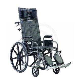 Drive Medical Sentra Reclining Wheelchair with Various Arm Styles and 